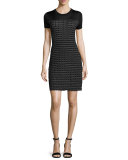 Gwen Short-Sleeve Sweater Dress, Black