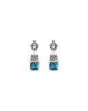 Caviar Color London Blue Topaz Drop Earrings