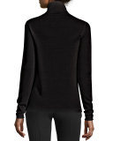 Wool Turtleneck Sweater, Black