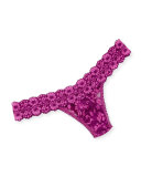 Low-Rise Cross-Dyed Thong, Fine Wine