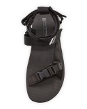 Runway Nylon Strap Sandal, Black