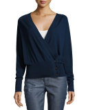 Kendell Side-Button Cardigan, Royal Navy