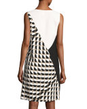 Diega Sleeveless Divided Dot-Print Tech Dress, Multi