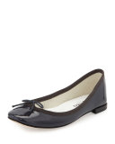 Cendrillon Patent Ballerina Flat, Asphalt