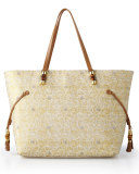 Metallic Gold Upscale Mizner Tote