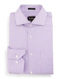 Classic-Fit Pinwheel-Check Dress Shirt, Purple