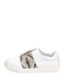 Vista Laceless Leather Sneaker, Plaster/Black/White