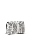 Yasmeen Small Snakeskin Clutch Bag, Natural