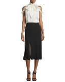Ellerie Carwash Midi Skirt, Black