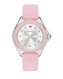 Cape Topaz Watch w/Silicone Strap, Pink