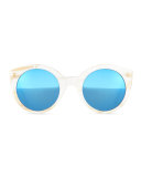Palm Beach Cat-Eye Sunglasses, Cream