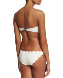 Antibes Scalloped Swim Top, Off White