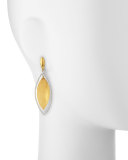 Hoopla 24k Gold & Diamond Marquise Earrings