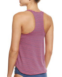 Striped Two-Piece Tankini Swim Top