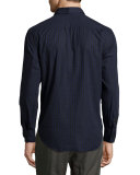 Tuscumbia Box-Check Oxford Shirt, Black/Blue