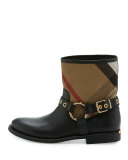 Queenstead Check Ankle Boot, Black