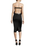Lauren Strapless Blouson Dress, Black