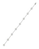 18K White Gold Floral Filigree Bracelet with Diamonds