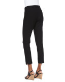 Washable Stretch Crepe Cropped Pants 