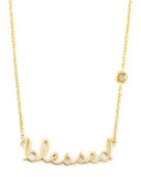 Blessed Pendant Bezel Diamond Necklace