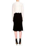 Marie Long-Sleeve Blouse, Natural White