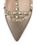 Rockstud Caged Ballerina Flat, Sasso