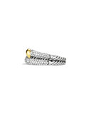 Labyrinth Single-Loop Ring with Diamonds and Gold