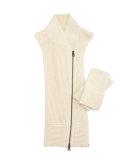Ottoman Knit Moto Dickey w/Cuffs, Ivory