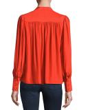 Chloe Blouse, Tomato