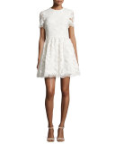 Karen Floral Lace Party Dress, Off White