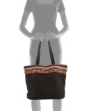 Cleopatra Beaded & Embellished Linen Tote Bag