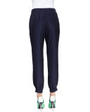 Tech-Fabric Loose Jogging Pants