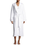 Quilted Basket-Weave Robe, White