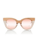 Nefertiti Two-Tone Cat-Eye Sunglasses, Pink