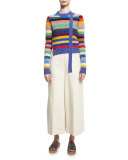 Patch-Pocket Culottes, Ivory