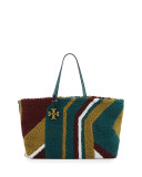 Britten Shearling Tote Bag, Oceano