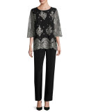 Luxury Lace 3/4-Sleeve Tunic 