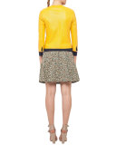 Flounced Static Tweed Skirt, Multi