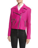 Rodney Felted Biker Jacket, Pink