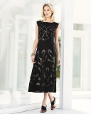 Special Edition Secret Garden A-line Midi Skirt, Black, Petite