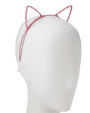 Glittered Cat-Ear Headband, Light Pink