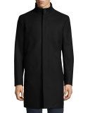Belvin Wool-Blend Car Coat, Black