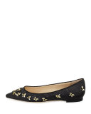 Romy Flower Raffia Ballerina Flat