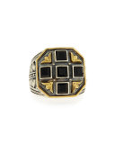 Black Onyx Square Ring