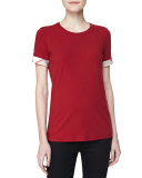 SHORT SLEEVE CREW NECK TOP