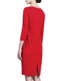 3/4 CENTER PLEAT DRESS