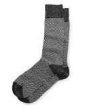 Herringbone & Heather Crew Socks