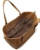 Intrecciato Medium A-Shaped Tote Bag, Camel