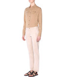 Low-Rise Slim-Leg Pants, Chino
