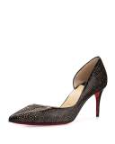 Galupump Laser-Cut Red Sole Pump, Black